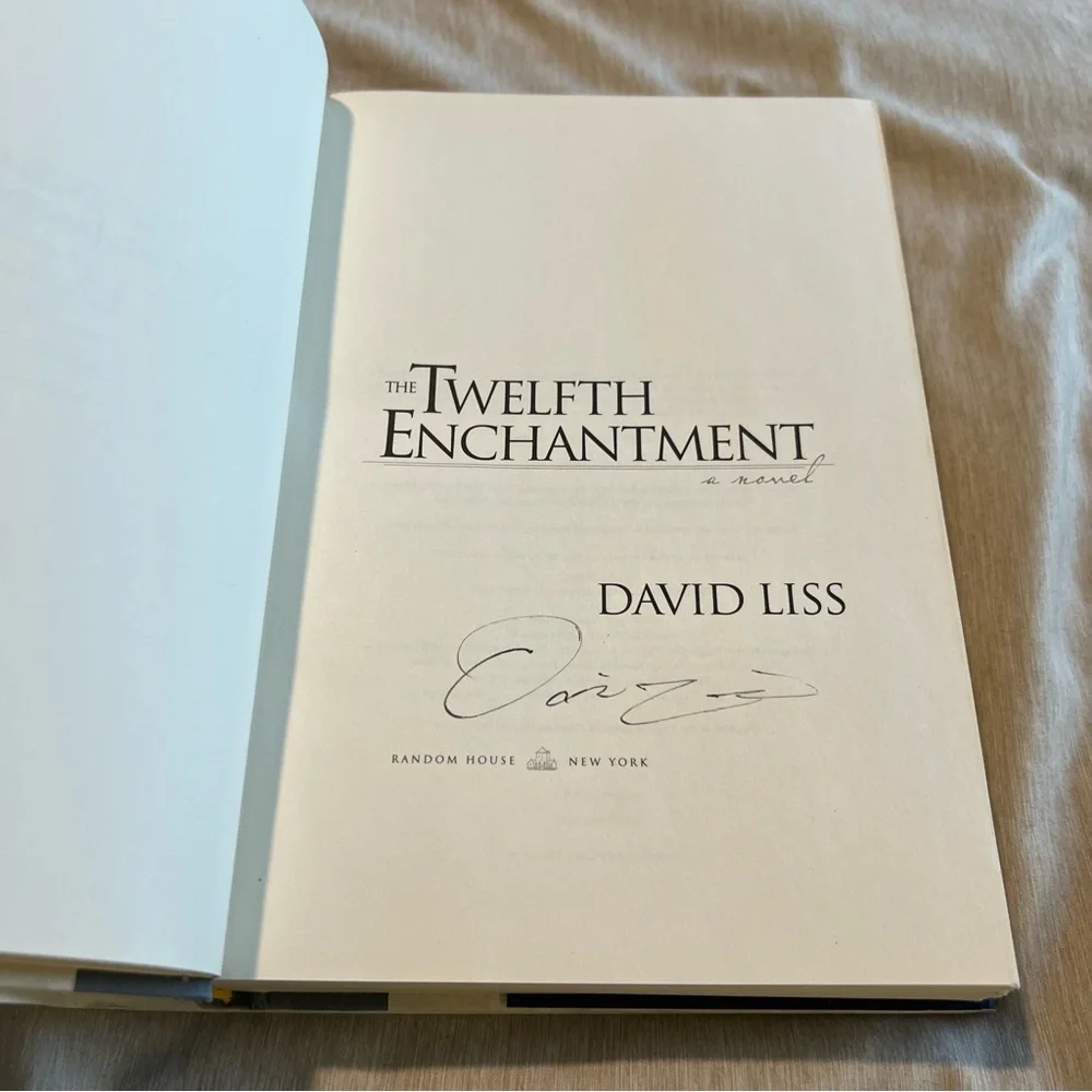 SIGNED The Twelfth Enchantment David Liss HC 1st Ed‎ Historical Fiction Magic